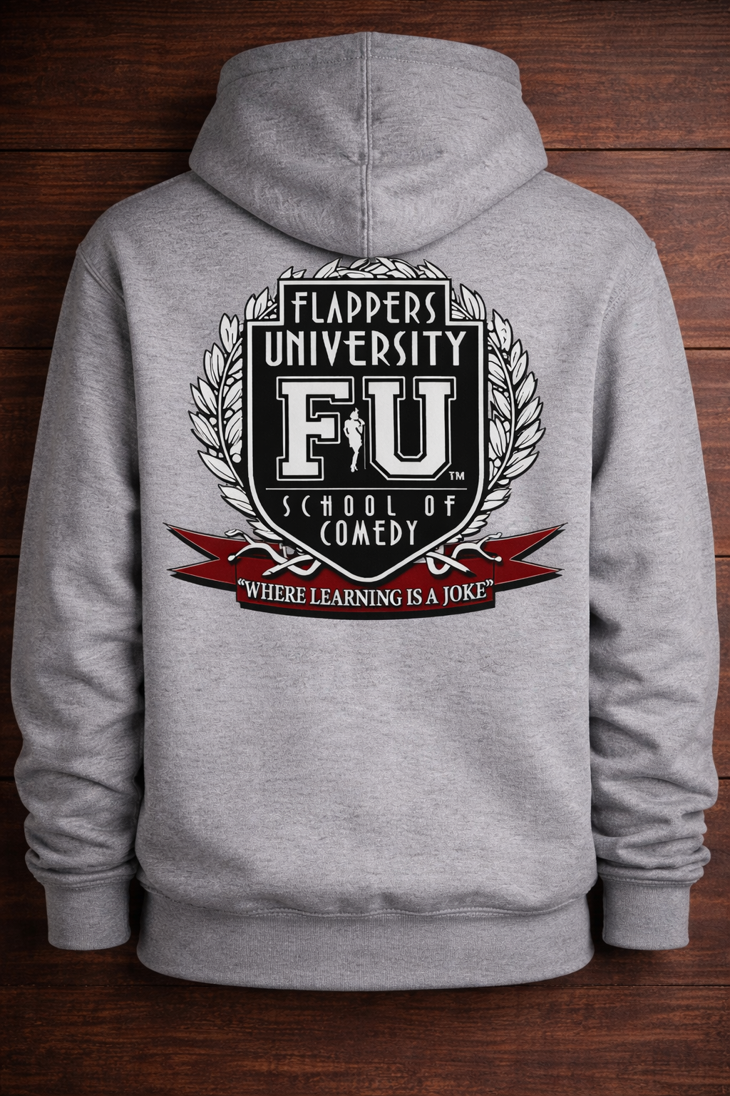 FU- Coach -Flappers University Grey Hoodie Sweatshirt