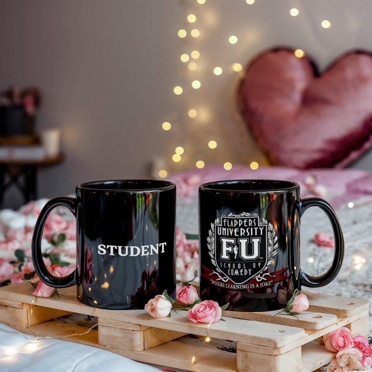 Flappers University -FU Black Mug